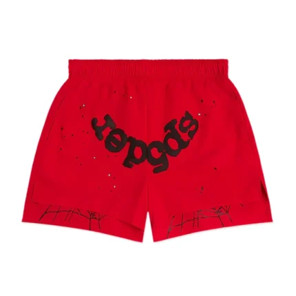 SP5DER OG WEB DOUBLE LAYER RED SHORT