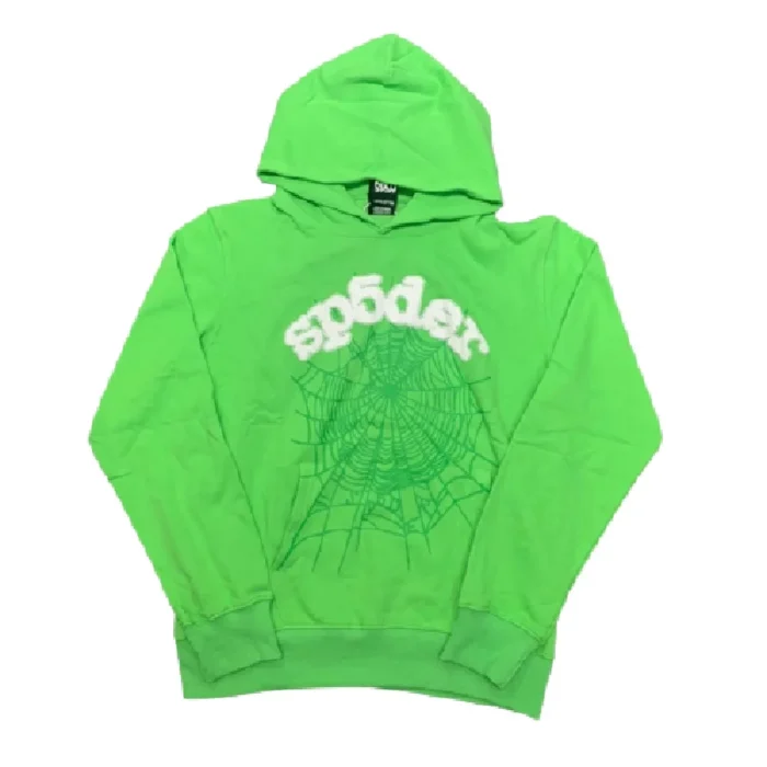 Young Thug Foam Printing Green Spider Hoodie